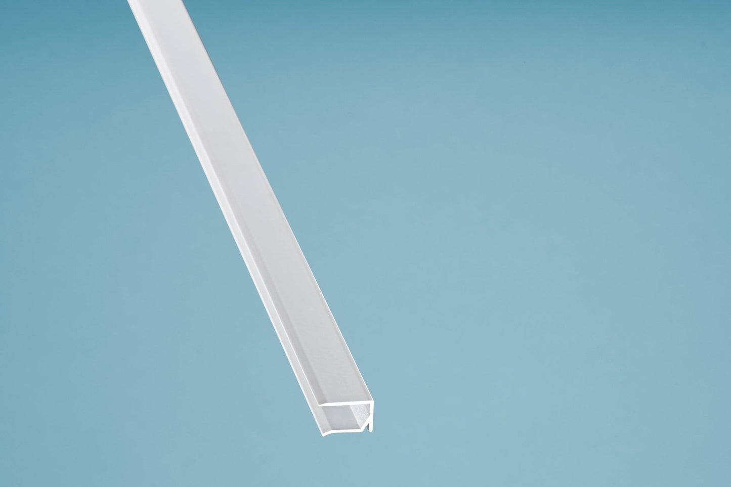 Aluminium U-Profil Weiß mit Tropfnase für sauberen Abschluss von 10 mm Hohlkammerplatten - Plattenprofi24