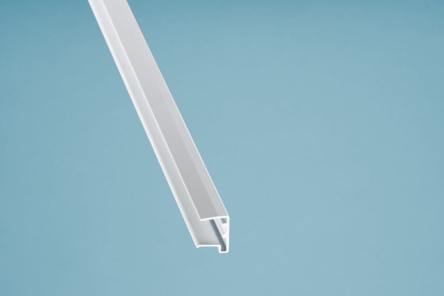 Aluminium U-Profil Weiß mit Tropfnase für sauberen Abschluss von 16 mm Hohlkammerplatten - Plattenprofi24