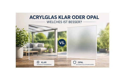 Plattenprofi24 Acrylglas klar vs opal Vergleich Lichtdurchlässigkeit und Sichtschutz