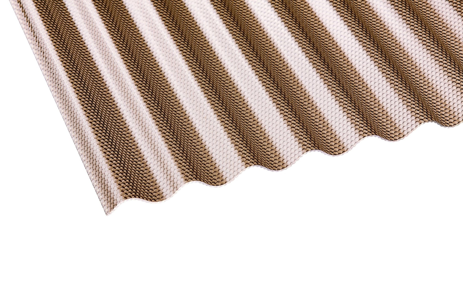 Profilplatte Acryl 3mm Premium Wabe bronze - lichtdurchlässig, bruchsicher & elegant - Plattenprofi24