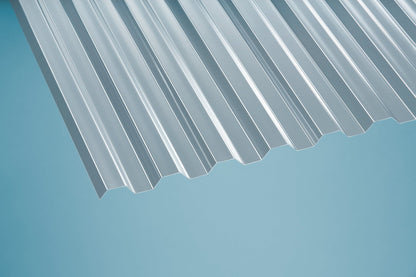 Profilplatte Polycarbonat 0,8mm Basic Trapez klar - Lösung für leichte, lichtdurchlässige Überdachung - Plattenprofi24