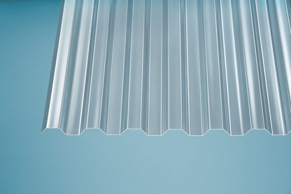 Profilplatte Polycarbonat 0,8mm Basic Trapez klar - Lösung für leichte, lichtdurchlässige Überdachung - Plattenprofi24
