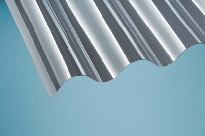 Profilplatte Polycarbonat 0,8mm Basic P6 klar - lichtdurchflutete Überdachung, wetter- und UV-beständig - Plattenprofi24