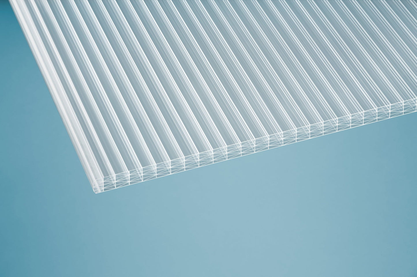 Hohlkammerplatte Polycarbonat 25mm Deluxe Thermo klar - beidseitiger UV-Schutz & hohe Stabilität - Plattenprofi24