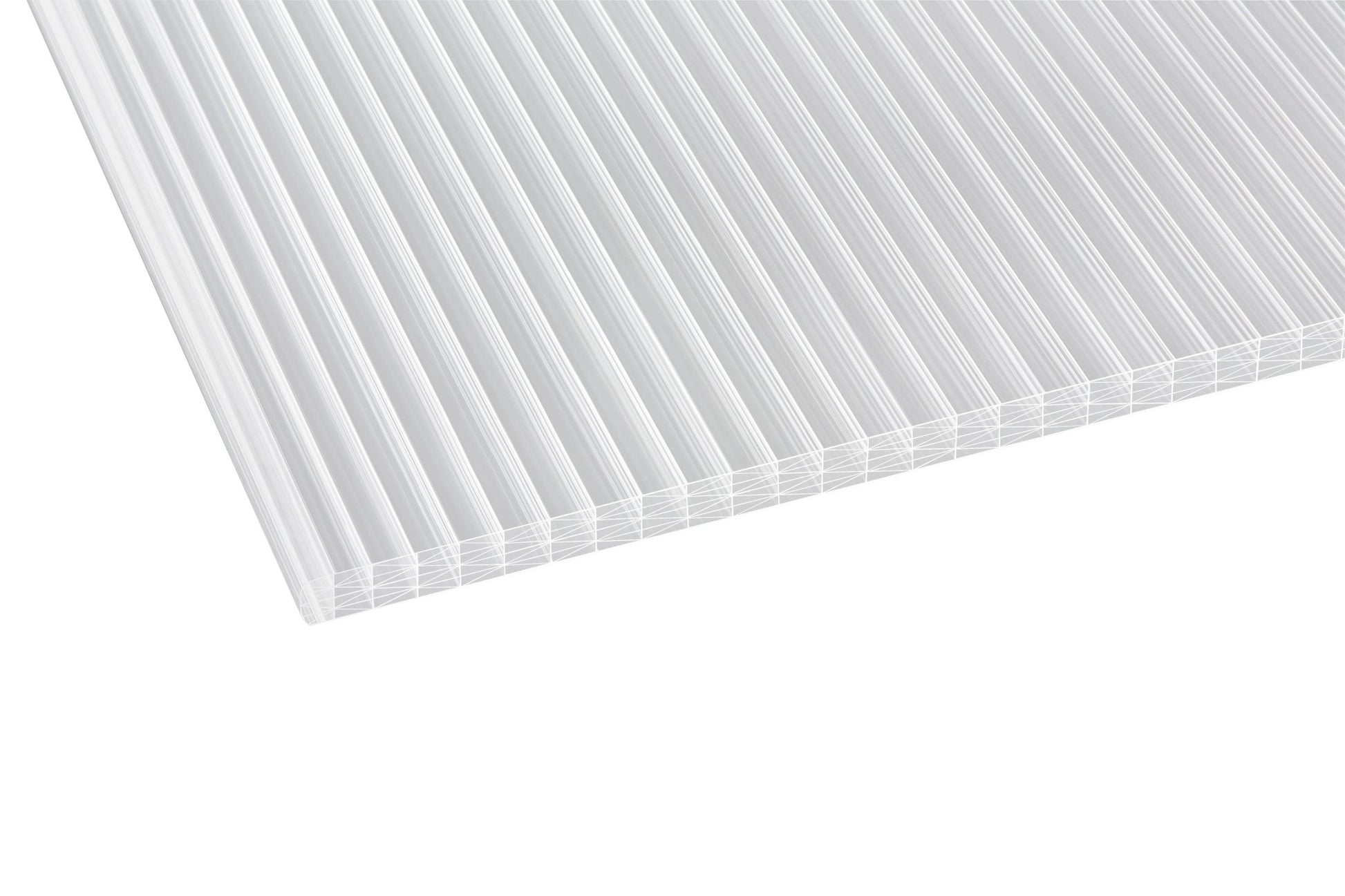 Hohlkammerplatte Polycarbonat 25mm Deluxe Thermo klar - beidseitiger UV-Schutz & hohe Stabilität - Plattenprofi24