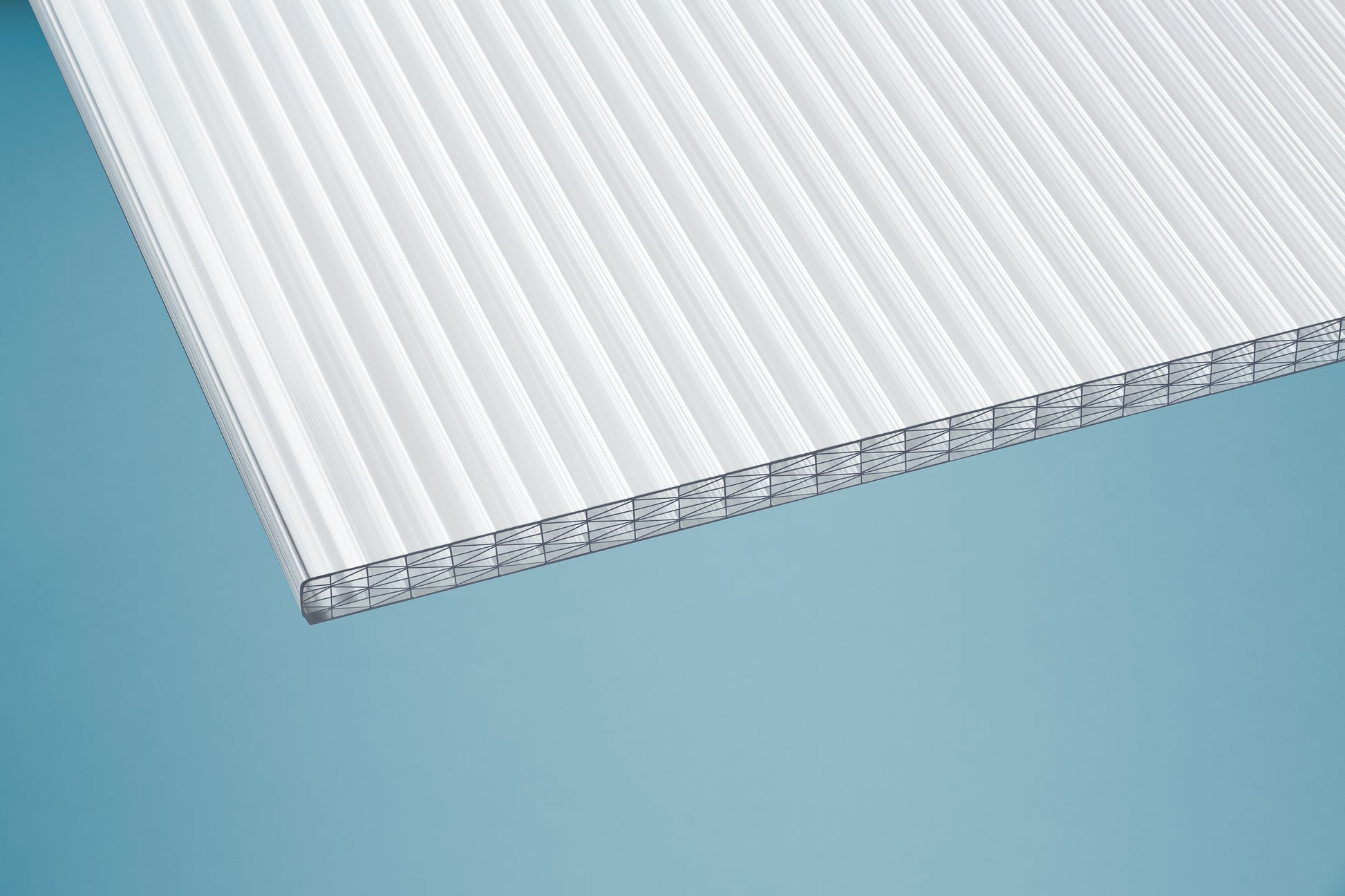Hohlkammerplatte Polycarbonat 25mm opal Hitzeschutz Terrassenüberdachung Plattenprofi24