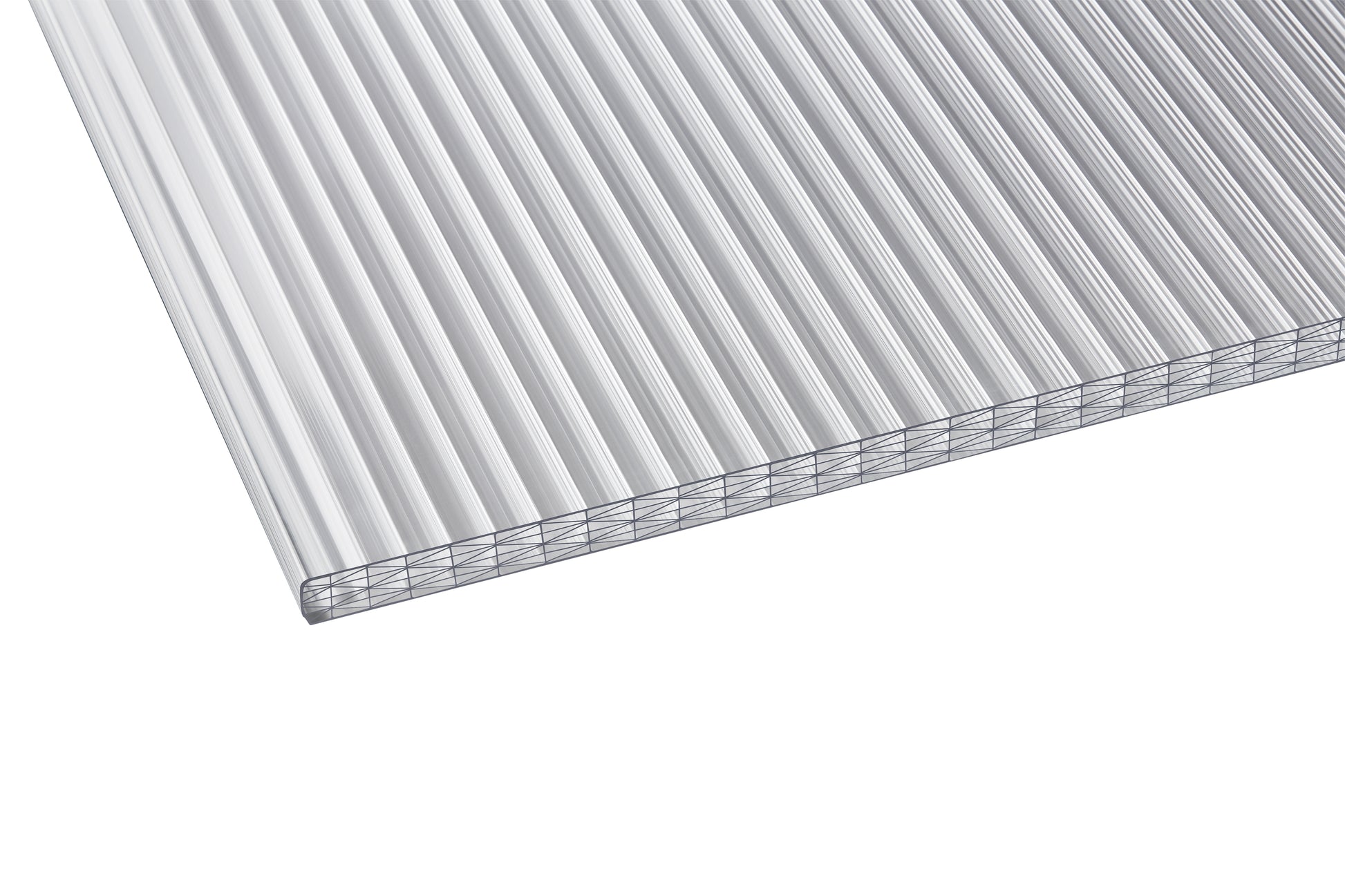 Hohlkammerplatte Polycarbonat 25mm opal Hitzeschutz Terrassenüberdachung Plattenprofi24