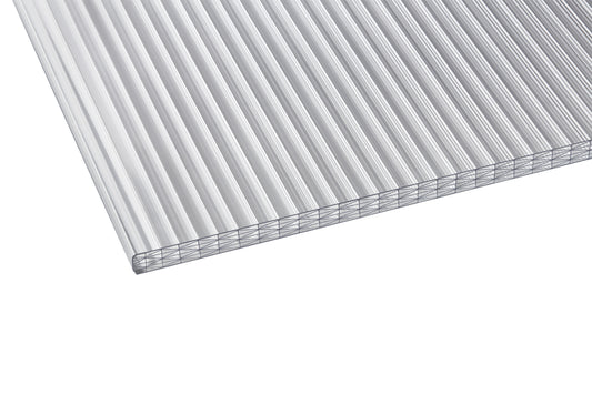 Hohlkammerplatte Polycarbonat 25mm opal Hitzeschutz Terrassenüberdachung Plattenprofi24