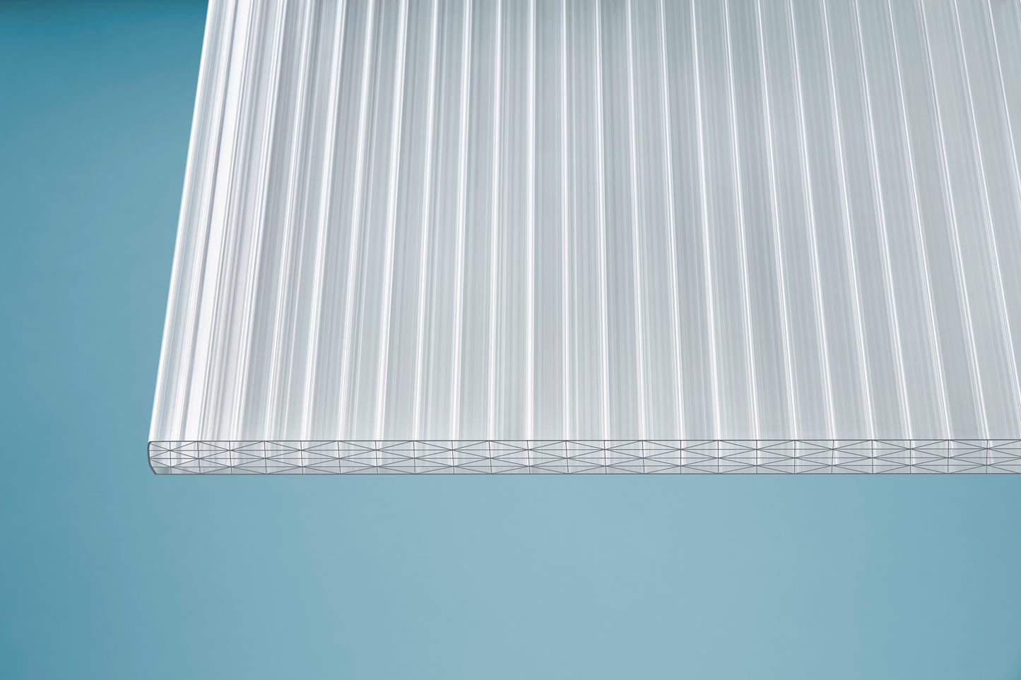 Hohlkammerplatte Polycarbonat 25mm opal Hitzeschutz Terrassenüberdachung Plattenprofi24