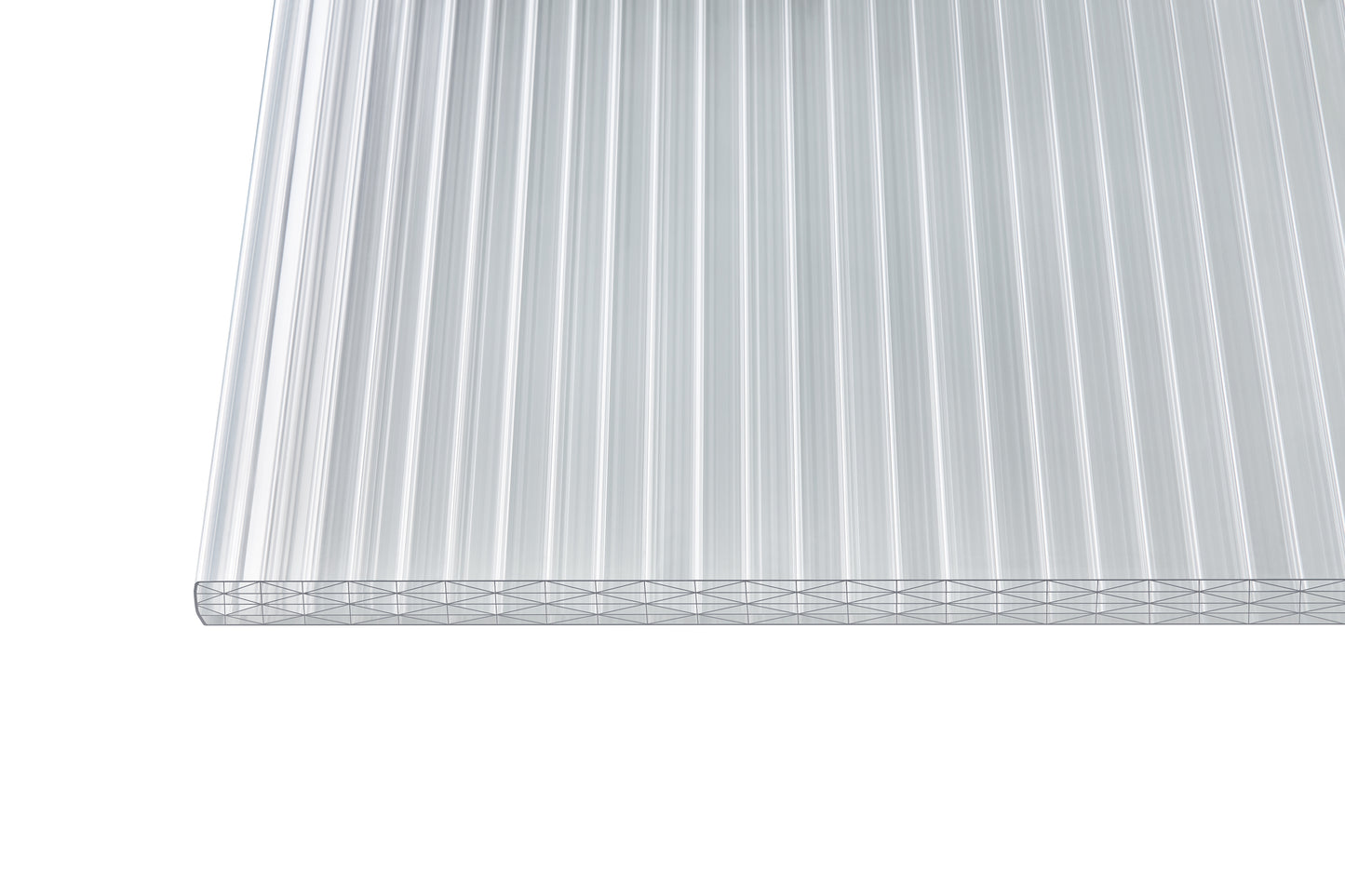 Hohlkammerplatte Polycarbonat 25mm opal Hitzeschutz Terrassenüberdachung Plattenprofi24