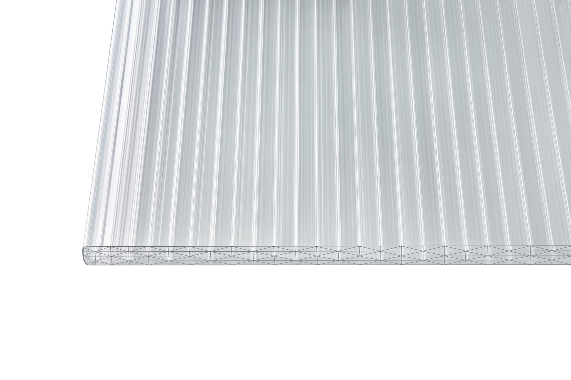 Hohlkammerplatte Polycarbonat 25mm opal Hitzeschutz Terrassenüberdachung Plattenprofi24