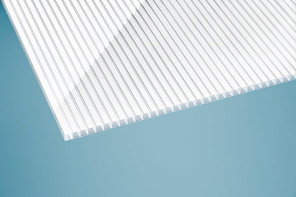 Hohlkammerplatte Polycarbonat 16mm Deluxe Zebra klar/weiß - Trendige Streifenoptik - Plattenprofi24