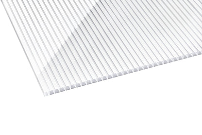 Hohlkammerplatte Polycarbonat 16mm Deluxe Zebra klar/weiß - Trendige Streifenoptik - Plattenprofi24