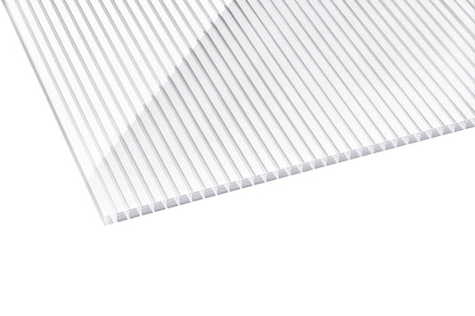 Hohlkammerplatte Polycarbonat 16mm Deluxe Zebra klar/weiß - Trendige Streifenoptik - Plattenprofi24
