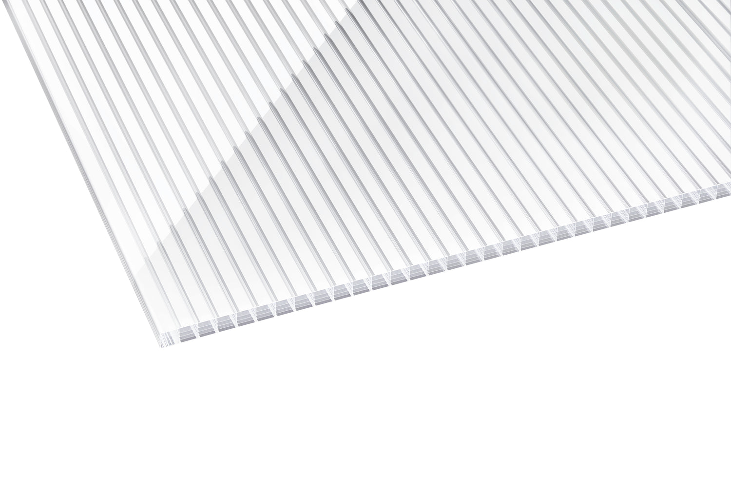 Hohlkammerplatte Polycarbonat Zebra Klar/Weiß