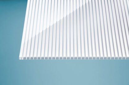 Hohlkammerplatte Polycarbonat 16mm Deluxe Zebra klar/weiß - Trendige Streifenoptik - Plattenprofi24
