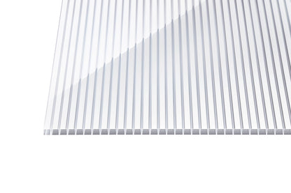 Hohlkammerplatte Polycarbonat 16mm Deluxe Zebra klar/weiß - Trendige Streifenoptik - Plattenprofi24