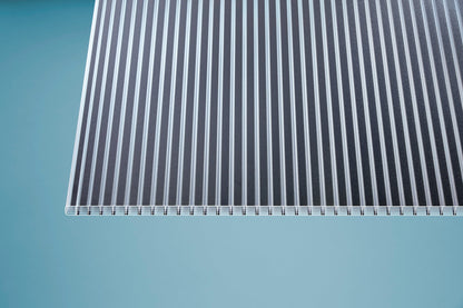 Hohlkammerplatte Polycarbonat 16mm Deluxe Zebra klar/anthrazit - Trendige Streifenoktik - Plattenprofi24