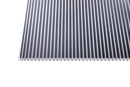 Hohlkammerplatte Polycarbonat 16mm Deluxe Zebra klar/anthrazit - Trendige Streifenoktik - Plattenprofi24