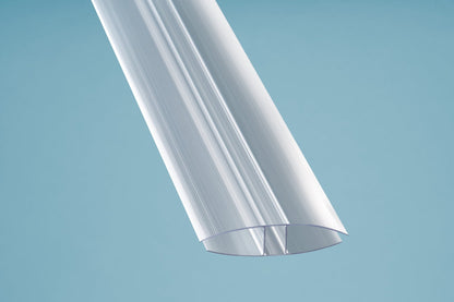 H-Profil aus transparentem Polycarbonat für stabile Wandverbindungen von 16 mm Hohlkammerplatten - Plattenprofi24