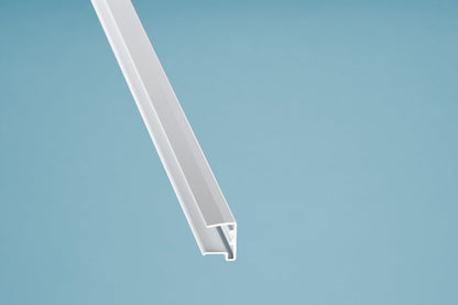 Aluminium U-Profil Weiß mit Tropfnase für sauberen Abschluss von 16 mm Hohlkammerplatten - Plattenprofi24