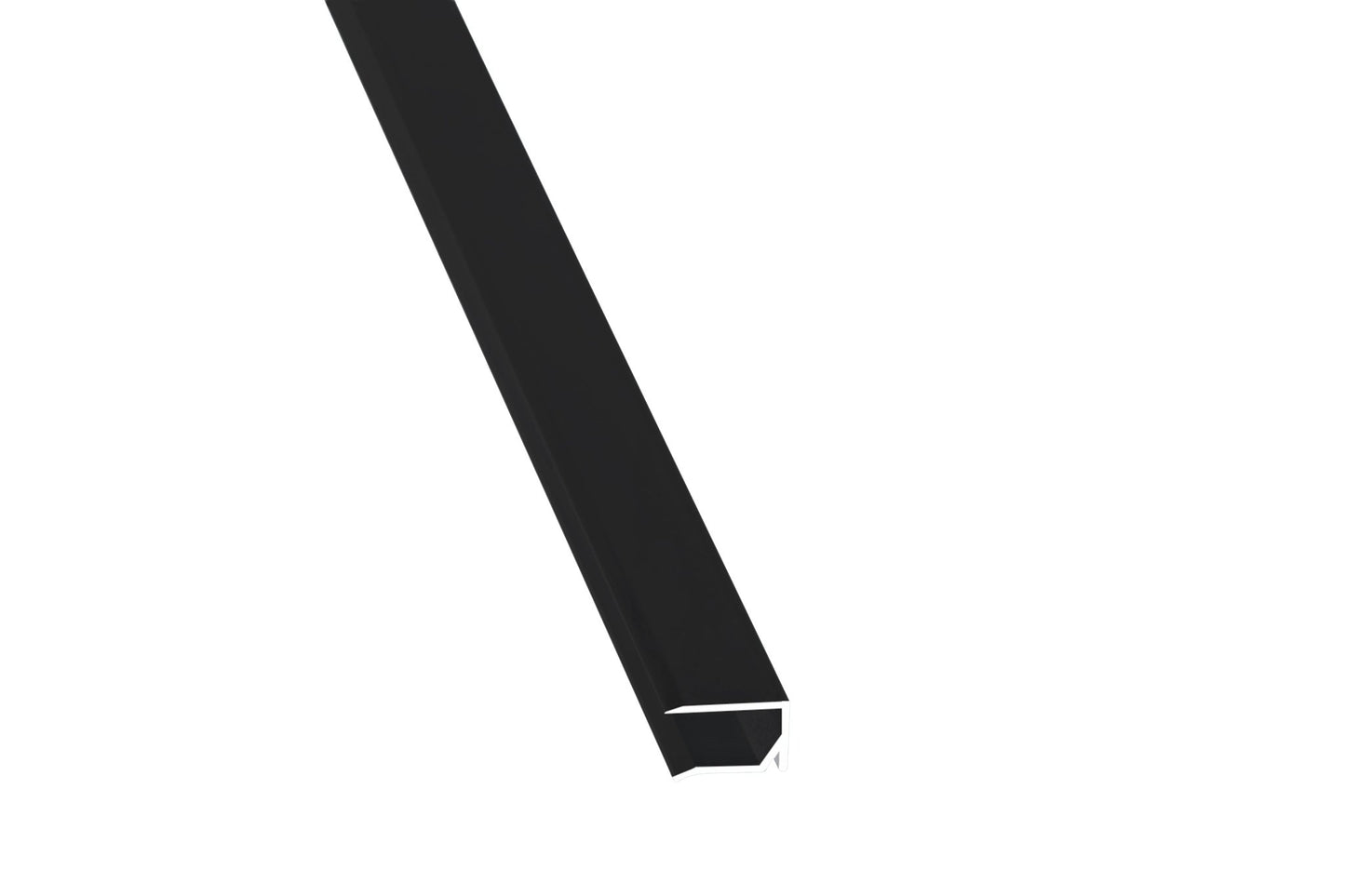 Aluminium U-Profil Anthrazit mit Tropfnase für sauberen Abschluss von 16 mm Hohlkammerplatten - Plattenprofi24