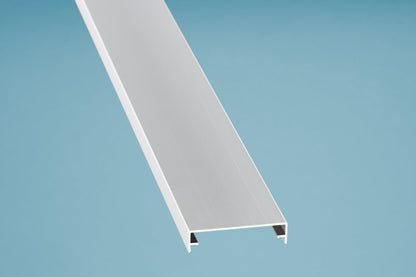 Hochwertiger Aluminium Zierklemmdeckel Silber für saubere und elegante Profilabschlüsse - Plattenprofi24