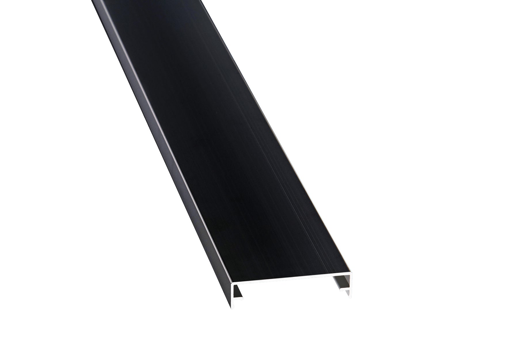 Hochwertiger Aluminium Zierklemmdeckel Anthrazit für saubere und elegante Profilabschlüsse - Plattenprofi24