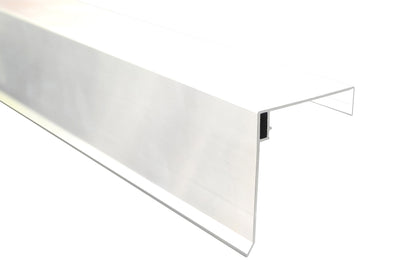 Aluminium Zierklemmdeckel Weiß mit Wetterschenkel für Profile