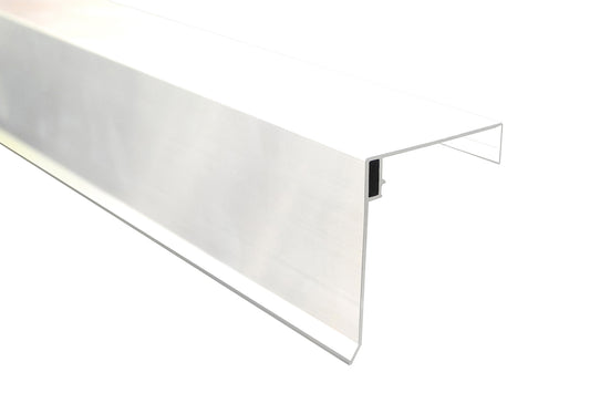 Aluminium Zierklemmdeckel Weiß mit Wetterschenkel für Profile