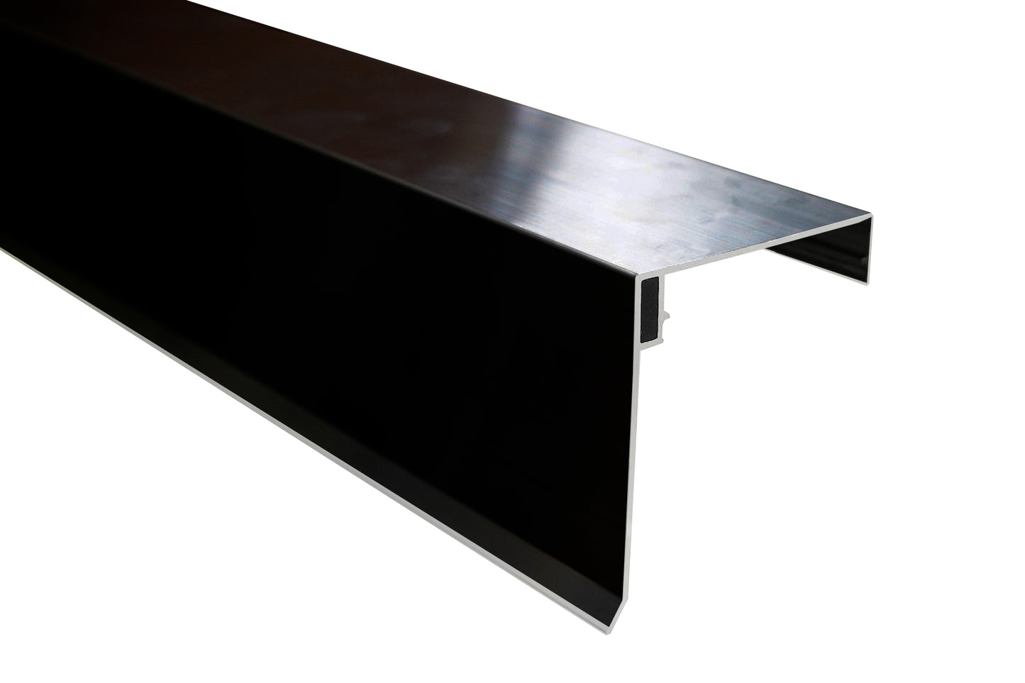 Aluminium Zierklemmdeckel Anthrazit mit Wetterschenkel für Profile