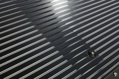 Pultvordach Bielefeld 150 × 98 cm – 16 mm Polycarbonat Zebra Klar/Anthrazit