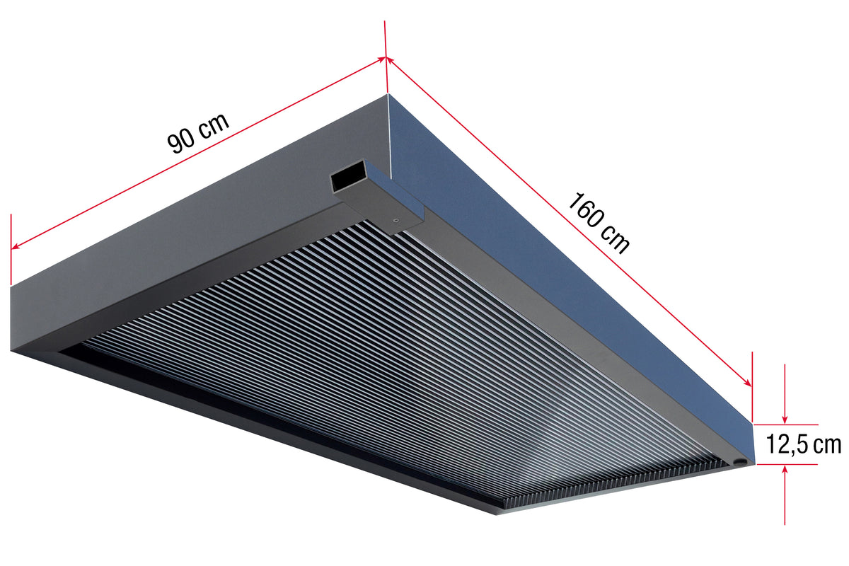 Vordach BS 3D-Line aus Aluminium – Anthrazit RAL 7016, 160 / 200 cm