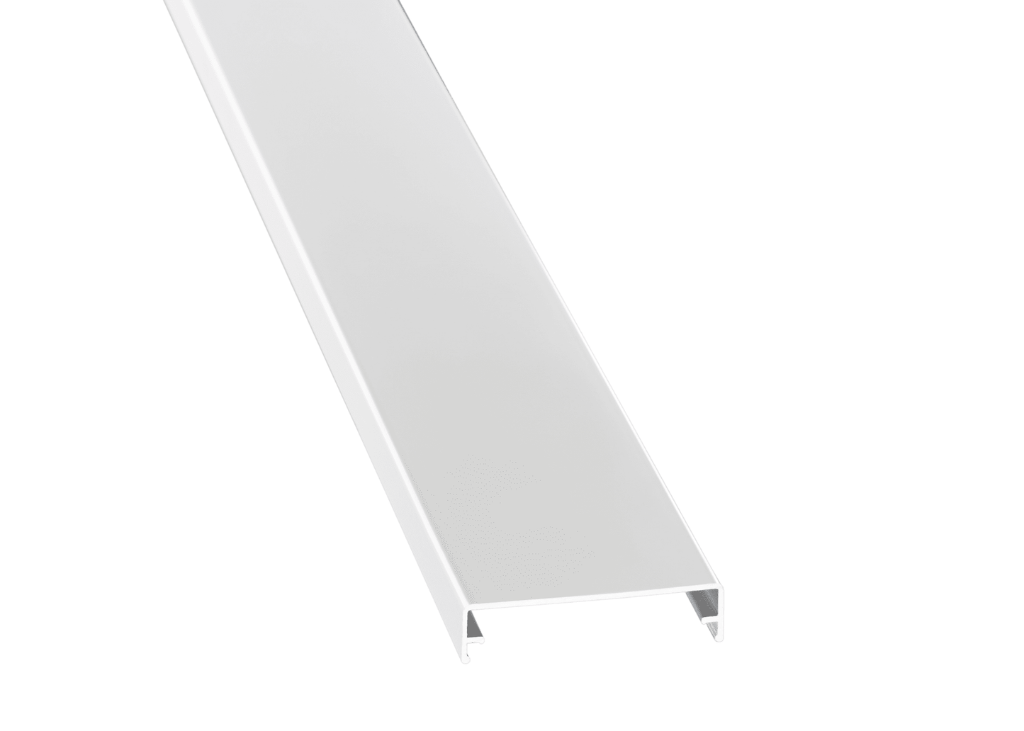 Hochwertiger Aluminium Zierklemmdeckel Weiß für saubere und elegante Profilabschlüsse - Plattenprofi24