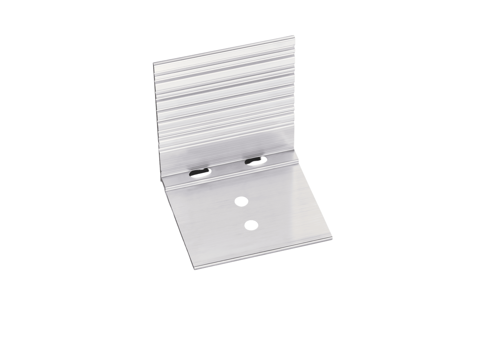 Aluminium Abschluss-Haltewinkel in Silber Pressblank für 16 und 25 mm Hohlkammerplatten - Plattenprofi24