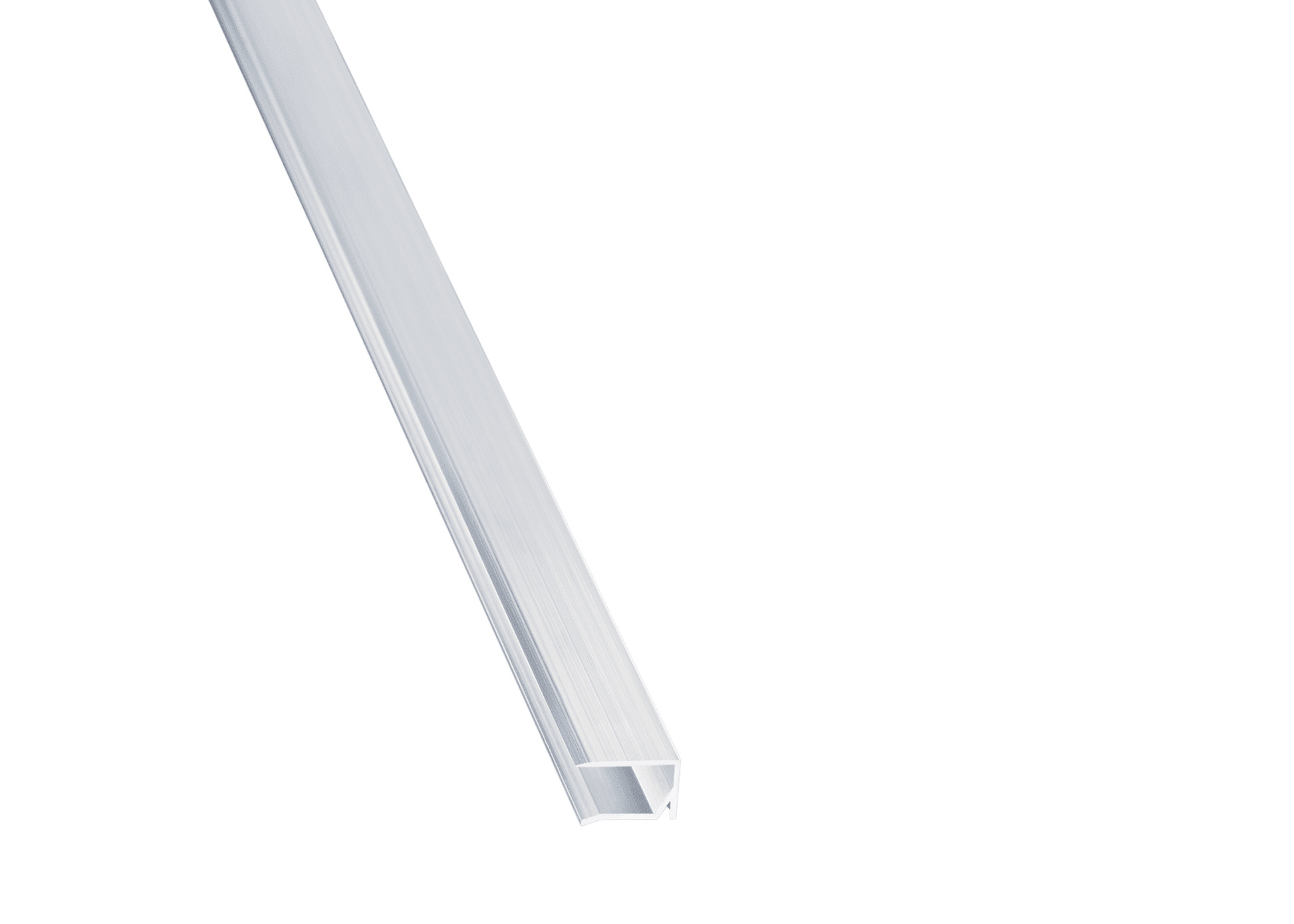 Aluminium U-Profil mit Tropfnase für sauberen Abschluss von 10 mm Hohlkammerplatten - Plattenprofi24