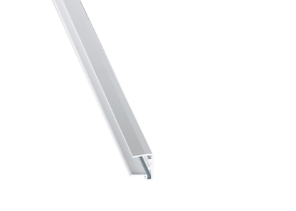 Aluminium U-Profil Weiß mit Tropfnase für sauberen Abschluss von 16 mm Hohlkammerplatten - Plattenprofi24