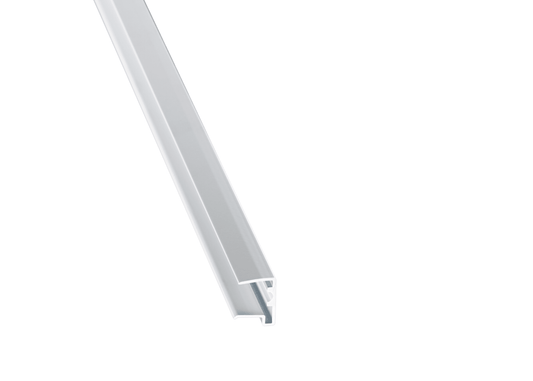 Aluminium U-Profil Weiß mit Tropfnase für sauberen Abschluss von 16 mm Hohlkammerplatten - Plattenprofi24