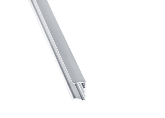 Aluminium U-Profil mit Tropfnase für sauberen Abschluss von 25 mm Hohlkammerplatten - Plattenprofi24
