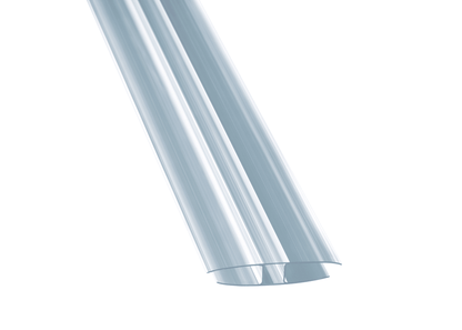 H-Profil aus transparentem Polycarbonat für stabile Wandverbindungen von 10 mm Hohlkammerplatten - Plattenprofi24