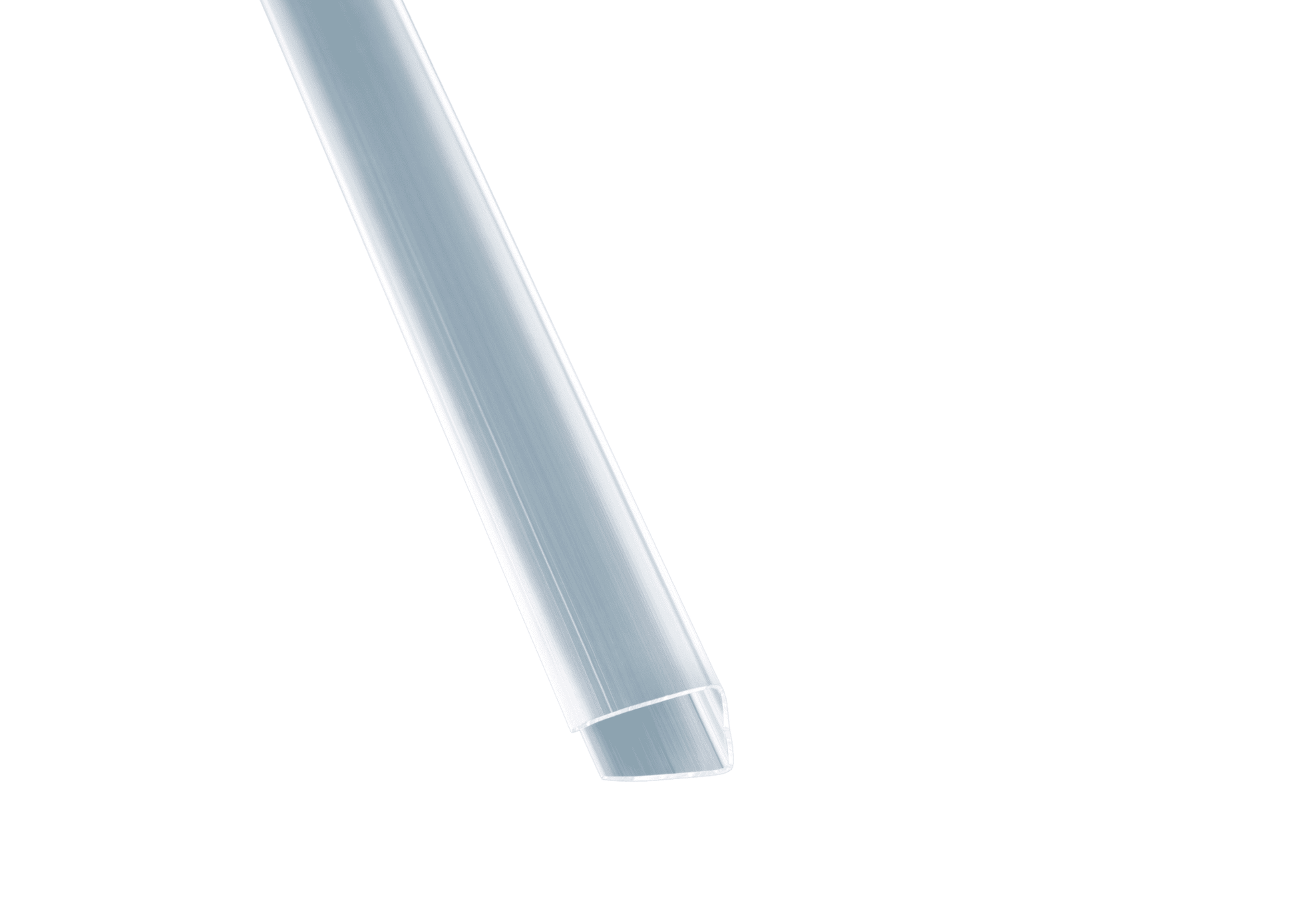 U-Profil aus transparentem Polycarbonat, für 16 mm Hohlkammerplatten im Wandbereich - Plattenprofi24