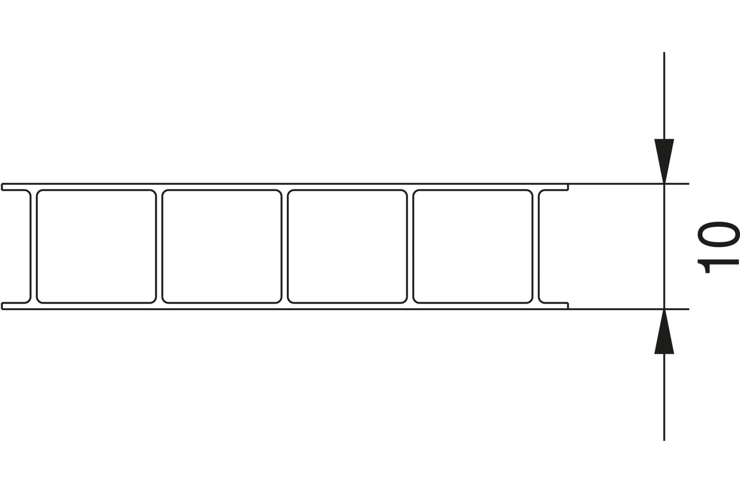 Hohlkammerplatte Polycarbonat 10mm Basic klar - exzellente Leistung, Qualität und elegantes Design - Plattenprofi24
