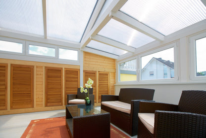 Hohlkammerplatte Polycarbonat 25mm Deluxe Thermo klar - beidseitiger UV-Schutz & hohe Stabilität - Plattenprofi24